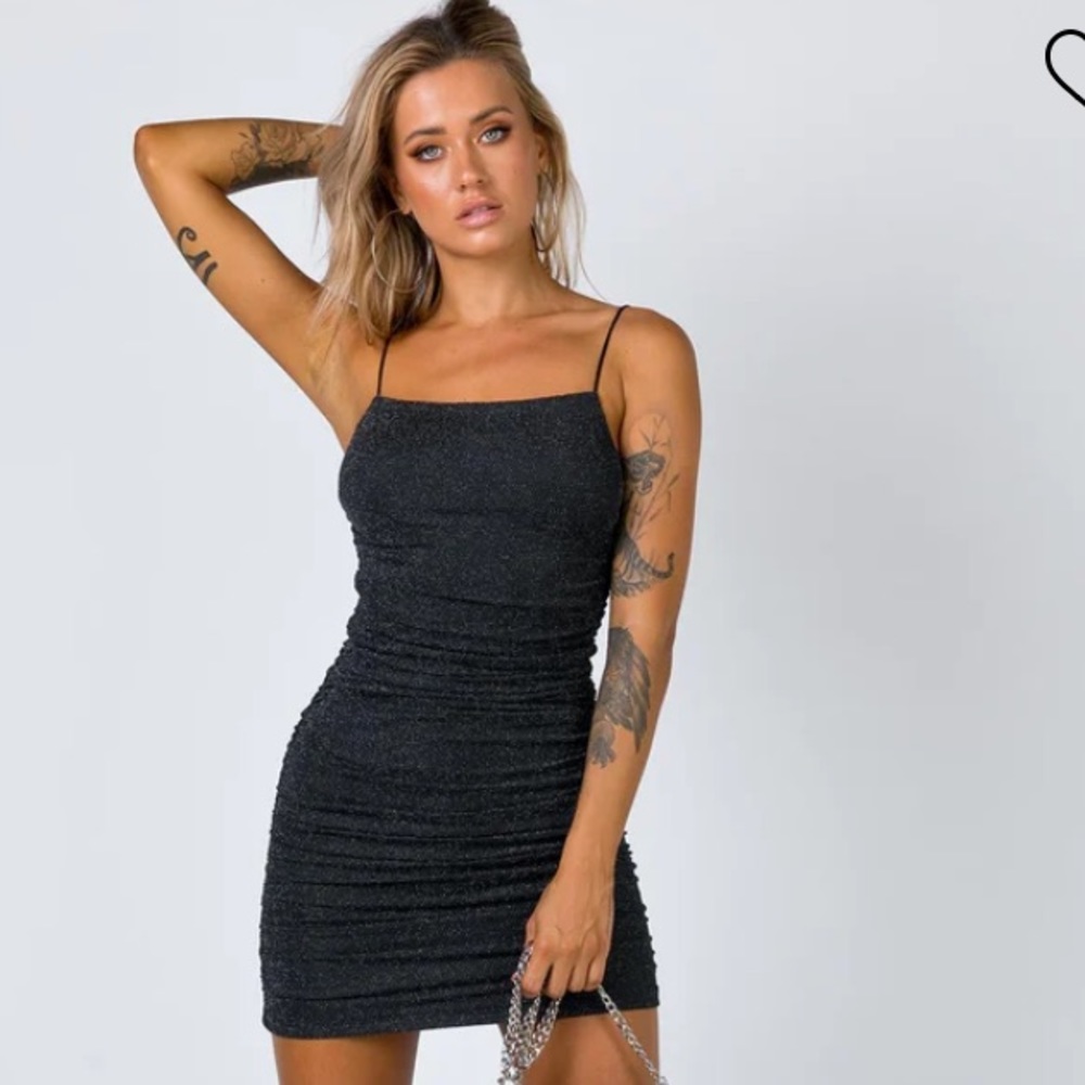 princess polly reeva mini dress black